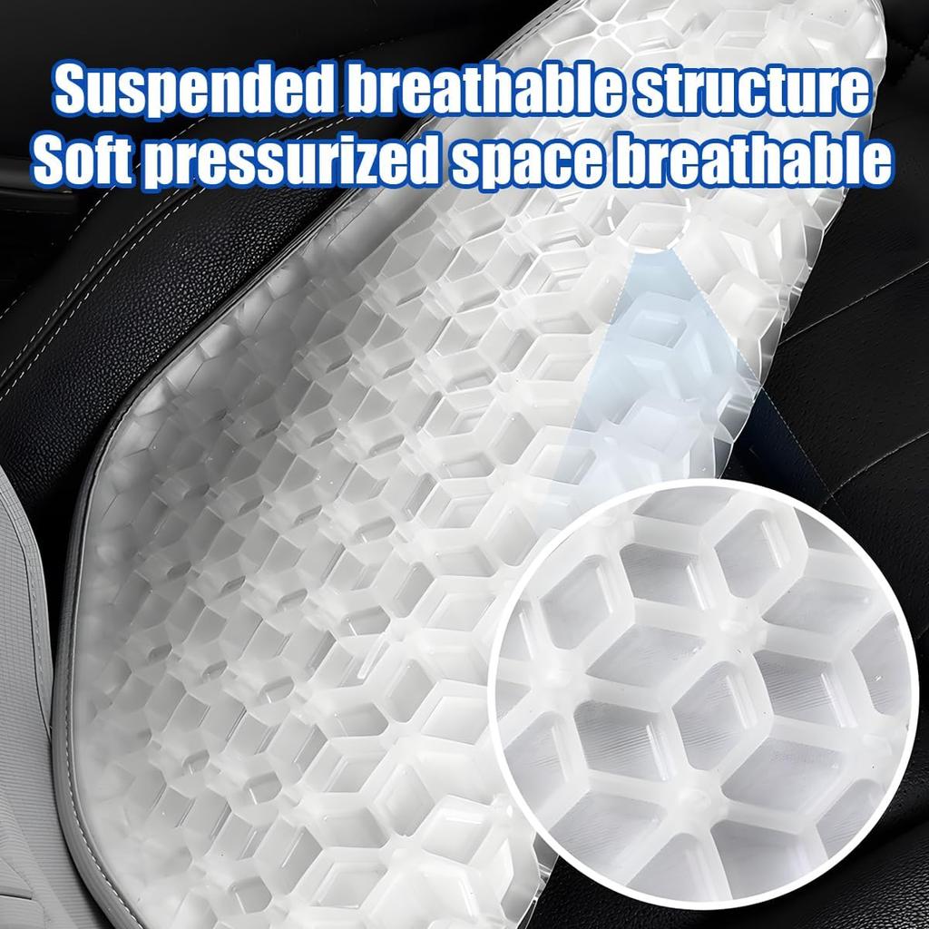 Gel Car Seat Cushion, Non-Slip & Comfortable Automotive Chair Protector Pad For Driving, Breathable Vehicle Interior Mat Cover Accessories, Universal