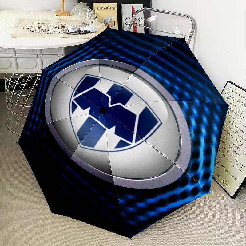 1PC C.F.Monterrey Football Crest Art Printed Umbrella Folding Umbrella, Automatic Umbrella 8-Frame for Travel, Camping Fan Gifts Christmas Gifts
