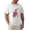 Watercolour Curly-coated Retriever T-Shirt Blue Archive Oversized Fitted T Shirts for Men