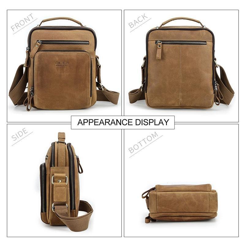 Genuine Leather Messenger Bags Men's Shoulder Bag