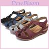 Women's Round Toe Wedge Heel Sandals Stylish Closed Toe Design With Non-slip Feature