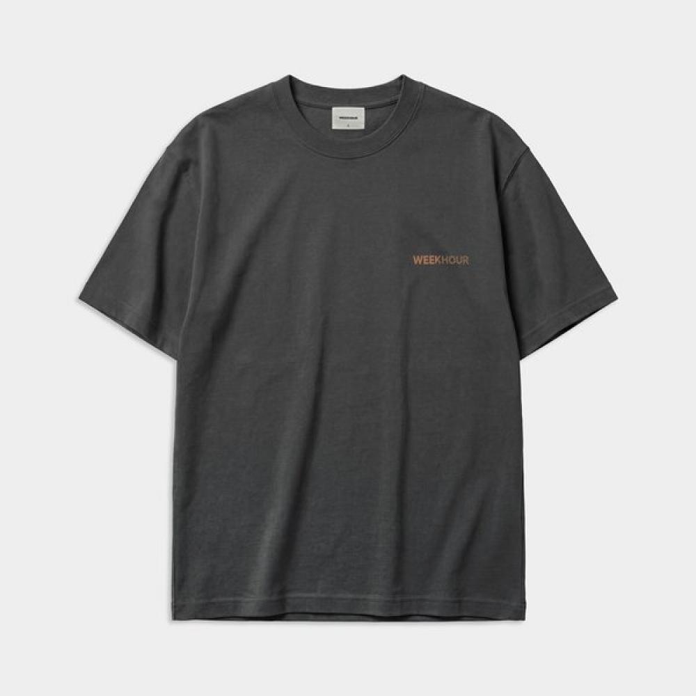 Weekhour Graphic T shirT Charcoal CHARCOAL/S