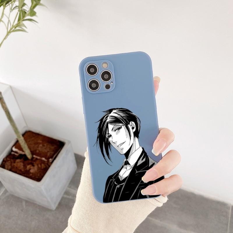 Butlers Ciel Phantomh Phone Case For IPhone 14 11 12 13 Pro Max X XR XSMax 6 6S 7 8 Plus SE 2022 Soft Square Color Phone Cover
