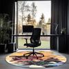 Demon Slayer Printed Round Rug Carpet Chair Rug Area Rug Entryway Doormats,for Office Chair Living Room Bedroom Kitchen Room.