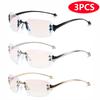 Rimless Oval Sunglasses Men Fashion Gradient Decor Shades Women  New Trendy Vintage Brand Design Casual Sun Glasses