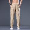 Mens Pants Cotton Casual  Stretch Male Trousers Man Long Straight High Quality 4 Colors Plus Size Pant Suit  42 44 46  CY6236
