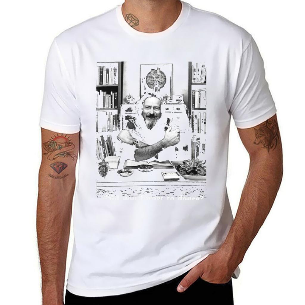 Alan Watts T-Shirt Große Größen Einfarbiges T-Shirt