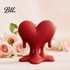 Modern Decoration Melting Heart Sculpture 3D Printed Dripping Figurine Romantic Love Themed Home Decor for Room Desk Shelf Artistic Statue