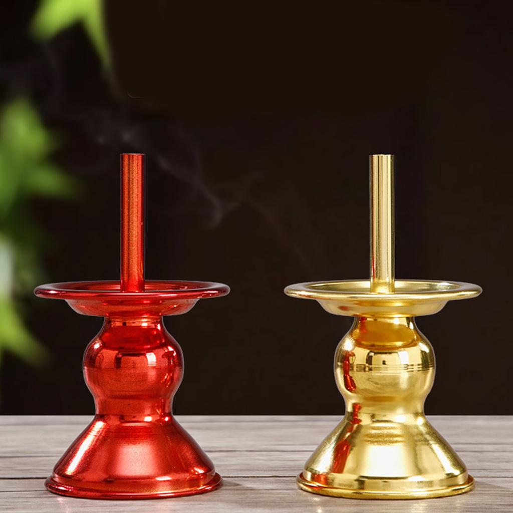 2 Piece Rusts Resistant Ritual Candle Holders Religious Candlesticks for Buddhist Altars Decorative Worship Essential