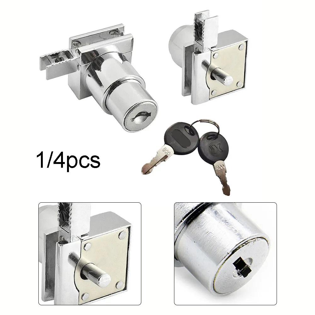 Showcase Lock Glass Display Cabinet Door Lock Security Door Lock With Keys Non Opening Sliding Glass Door Hardware