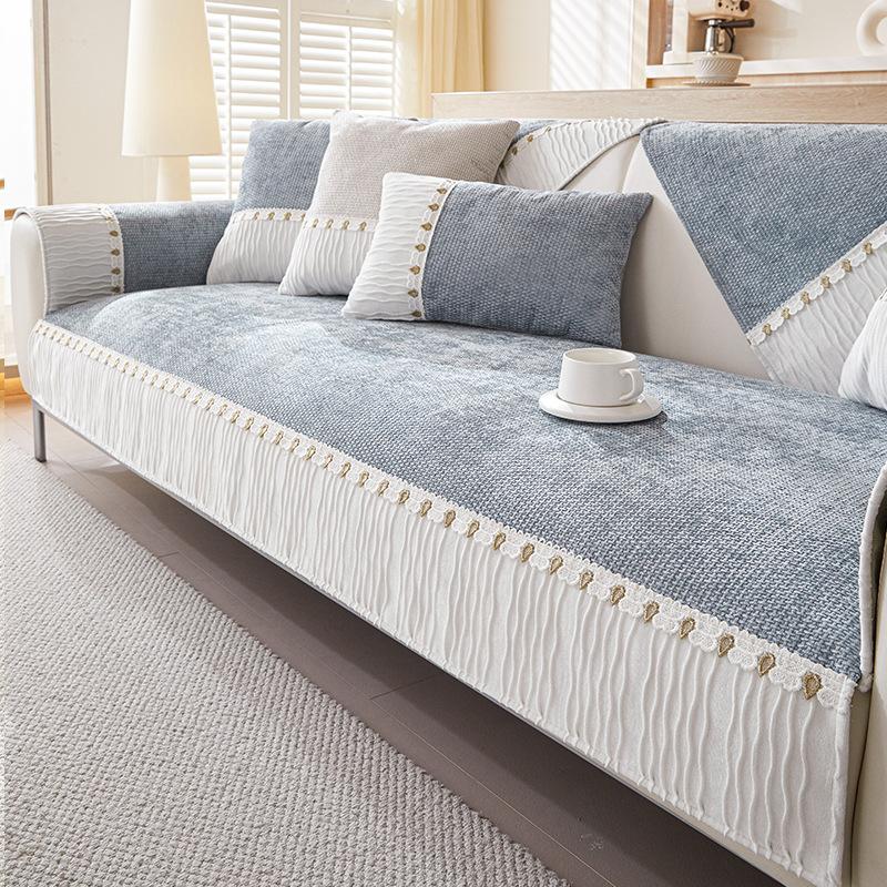 

Sofa Cushion New Four-Season Universal Fixed Non-Slip Light Luxury Premium Cushion Straight Row Single Sofa Seat Cushion 70*70cm