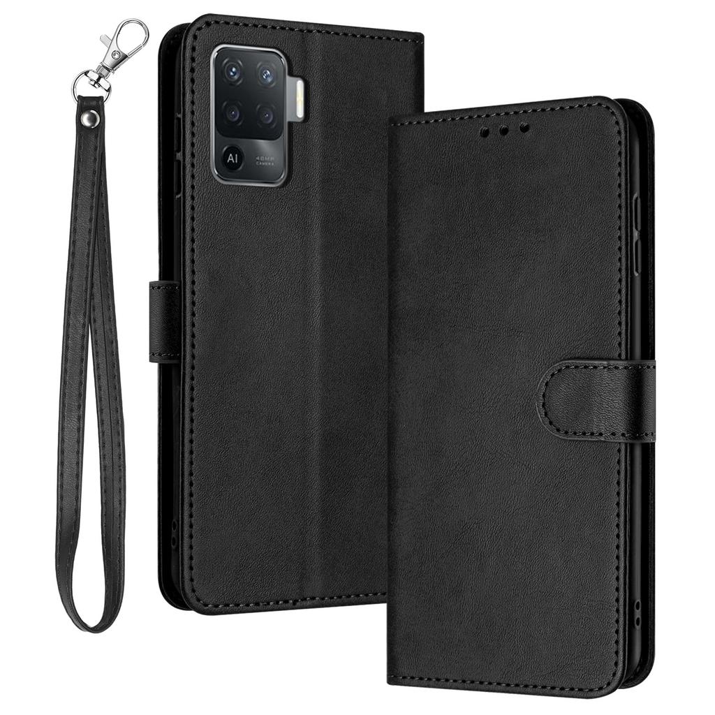 For Oppo F19 Pro/F19 Pro+ 5G/A94 5G/A94/Reno5 Lite/A95 5G/Reno6 Z/Reno5 Z/Reno5 F Case Leather Phone Wallet Cover
