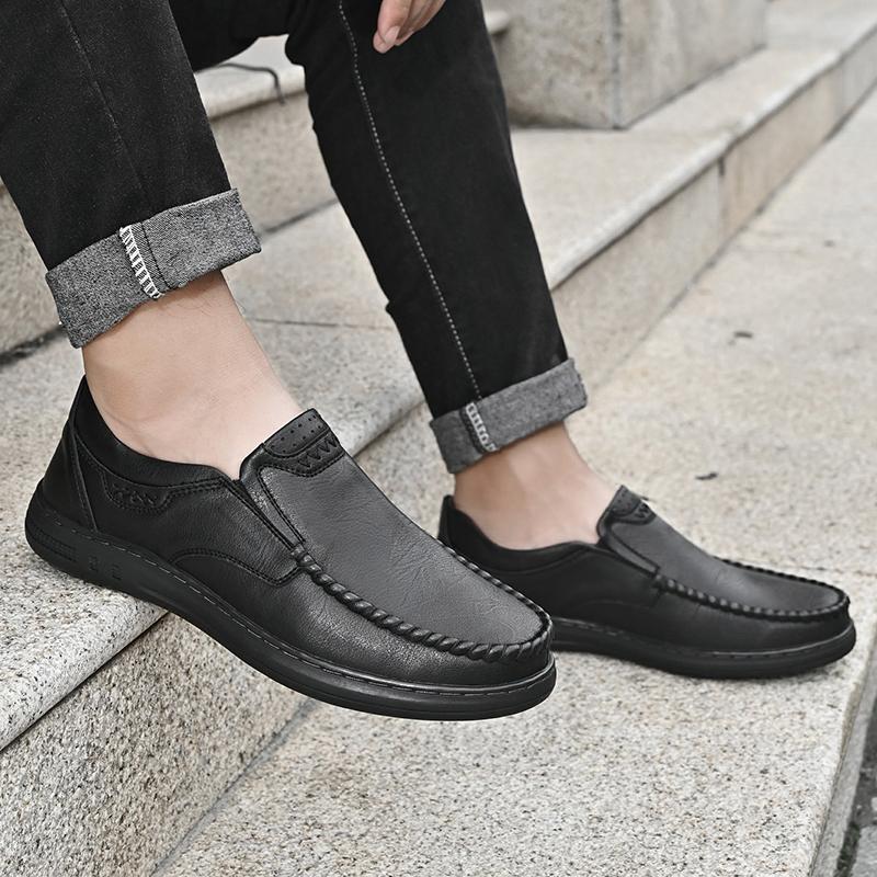 Кожаная обувь Кожаная мужская повседневная одинарная обувь Обувь ручной работы — фото 2