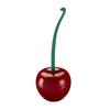 Toilet Brush Set with Base Cherry Shape Ergonomic Non-Slip Handle Bright Color Bathroom Cleaning Brush