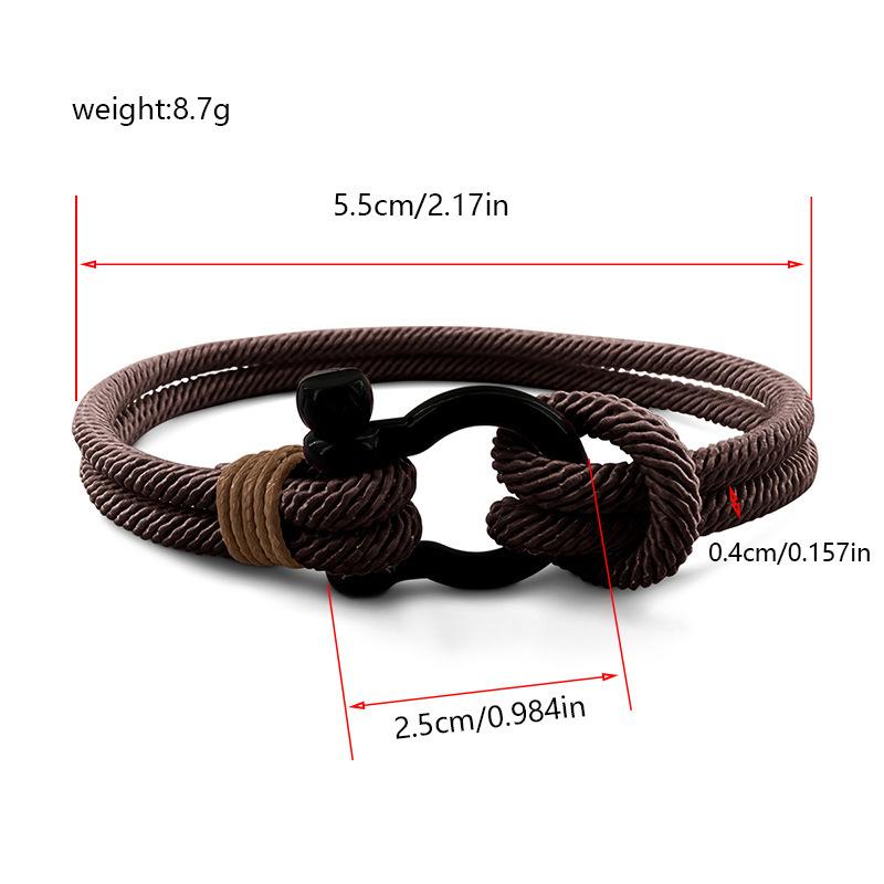 Fashion Bracelet Men's Braided Bracelet Lock Stainless Steel Couple Red Rope Hand Rope Student Jewelry