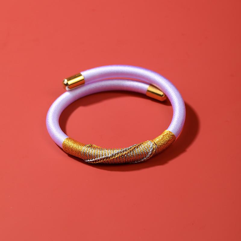 

Green Braided Bangle Bracelet with Gold Silver Woven Detail – Handmade Boho Cuff Bracelet for Women, Ethnic Style Jewelry Gift білий
