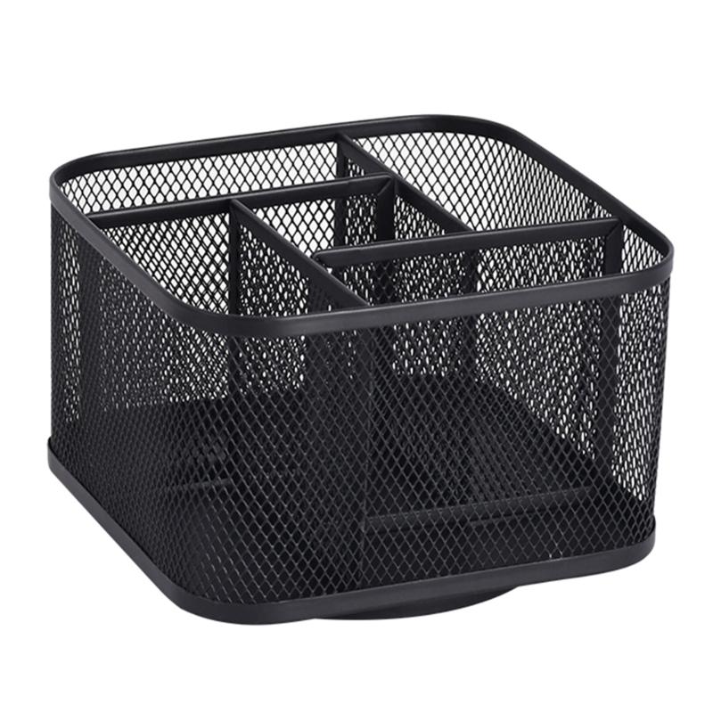 

Multifunctional 5 Part Metal Wire Rotating Tray Modern Wire Frame Storage Suitable for Tea Bags Spices & Makeup Tools 1