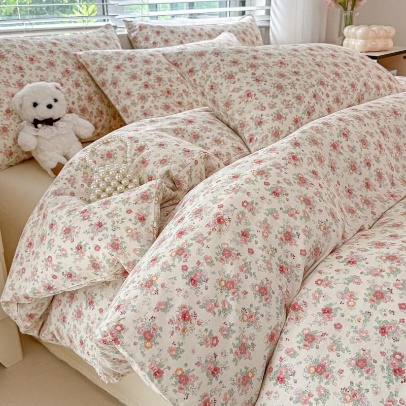 2025 Class A All-cotton Double-layer Yarn Quilt Cover A Fresh and Light Printed Single Duvet Cover for Students 160x210 Bedding