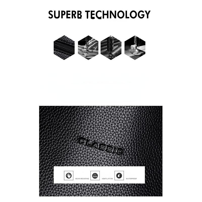 Bolsa de ombro de couro sintético genuíno de luxo, bolsa de mão de cor sólida para mulheres, bolsa de mensageiro feminina