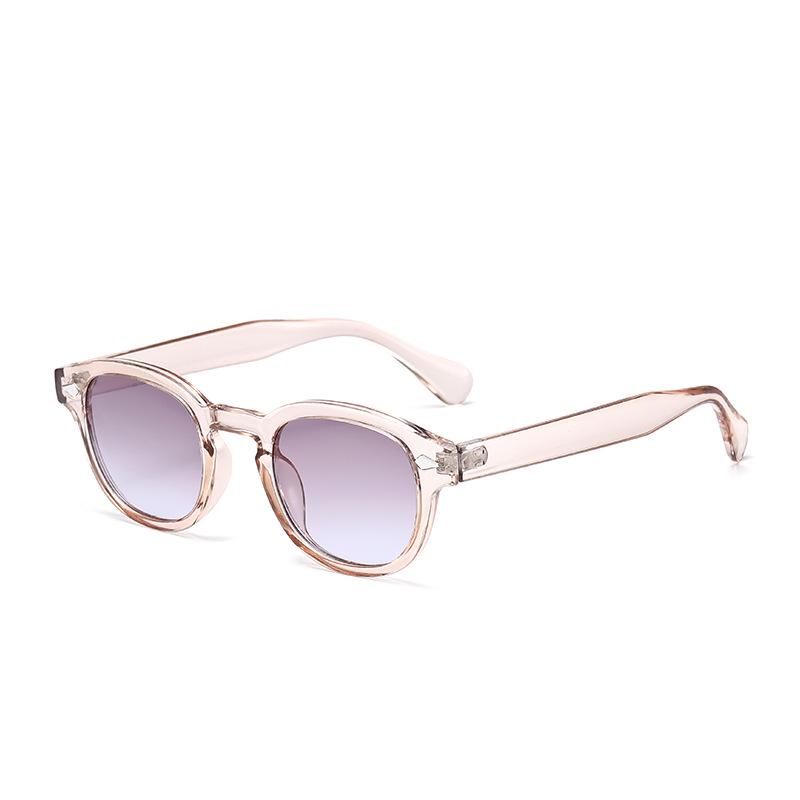 2025 Korean Style Black Oval Frame Sunglasses with High-end UV Protection
