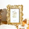 Modern Simplicity 6 Inches Feather Photo Frame Table Setting Picture Frame Golden Resin Photo Frame Home Decor Ornament