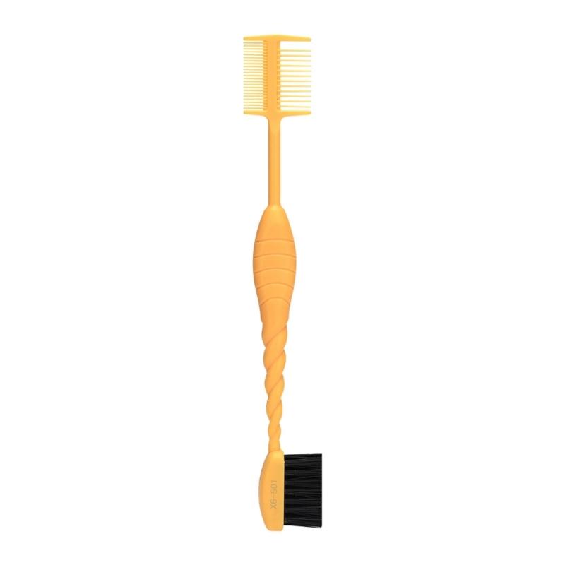 

Double Sided Hair Brush With Detangling Teeth And Precise Tip For Frizz Control Portable Sensitive Scalp Care жёлтый