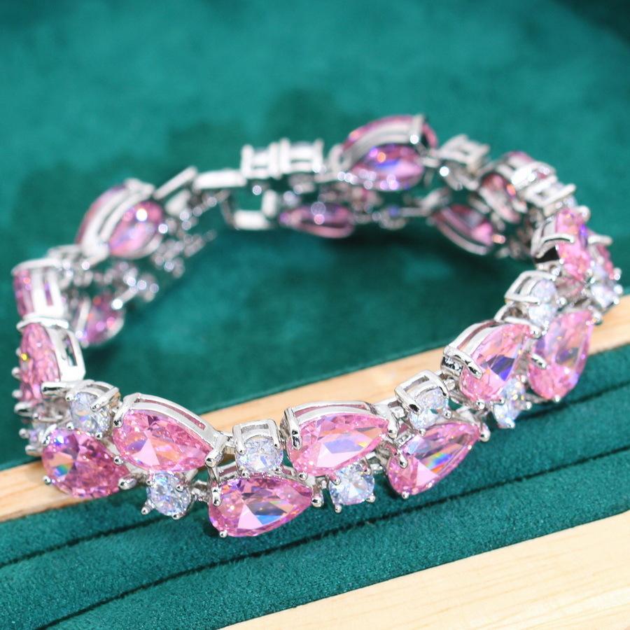 

Женские браслеты из циркония с бриллиантами, модная легкая роскошная одежда и аксессуары