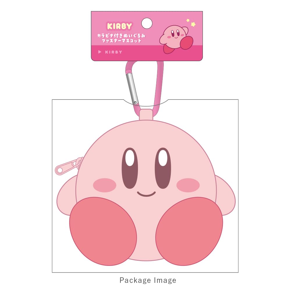 Factory Kirby Plush Zipper Mascot with H165 X W140 X D75mm T's Carabiner, Approx. (excluding Carabiner), HK-5546736KB