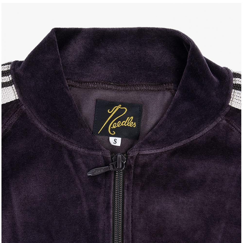 Needles Velour RiB Collar Track Jacket Men Qv319 B Charcoal