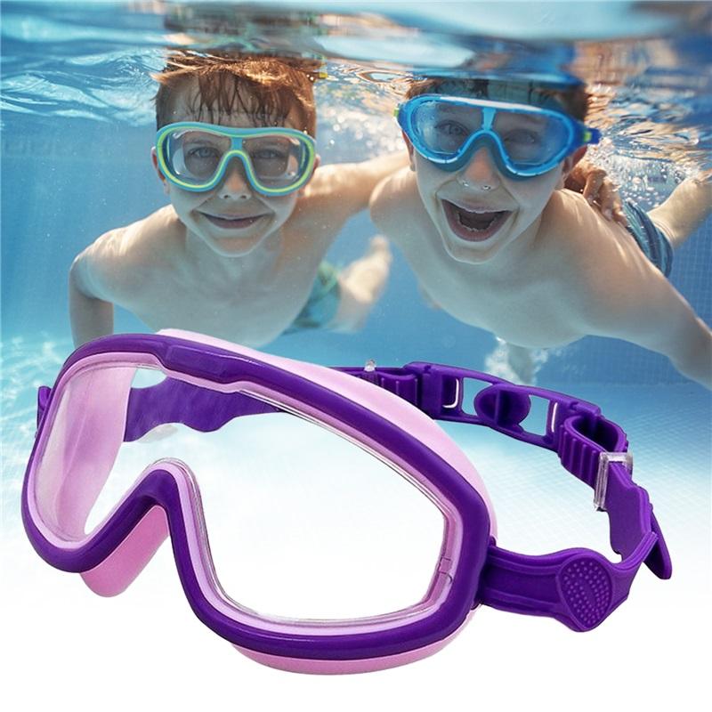 Big Frame Kids Swim Goggles Anti Fog Wide View Swimming Gear for Boys Girls Children Glasses for Swimming Pool