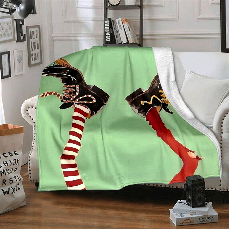 Coperta in Flanella di Pippi Calzelunghe Morbida Calda per Tutte le Stagioni, Design per Campeggio, Viaggio in Auto, Escursionismo Divano, Letto, Ufficio Regalo Perfetto per Feste