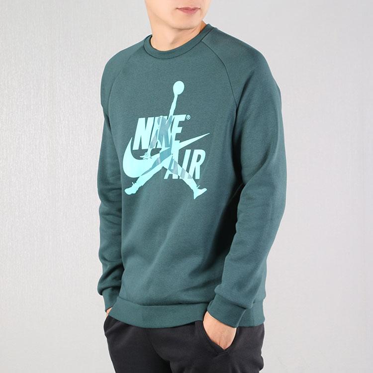Jordan Casual Sport Pullover Sweatshirt with Velvet Lining Men Tops Green BV6007-303