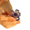 Exquisite Glaze Butterfly Ring Glass Crafts Chinese Dragon Ring  Valentine's Day Gift