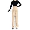 Plus Size Striped Suit Wide Leg Casual Pants Women's Spring and Summer High Waist Draped Loose Straight Pants