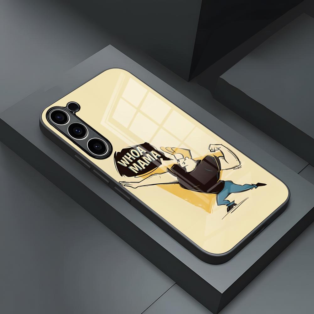 

Johnny Bravo Anime Phone Case For S24 Ultra Samsung S23 Fe S22 S20 S21 Plus Galaxy A54 A34 A24 A53 Note 20 Glass Cover Samsung s22