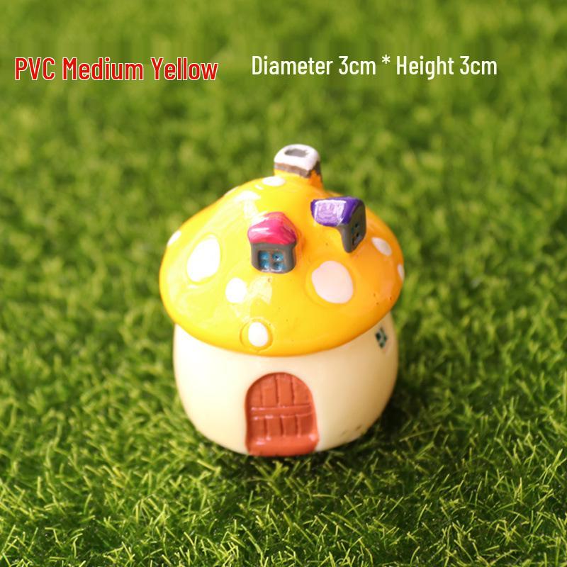 Moss Micro Landscape: Succulent & Mushroom House Ornament for DIY Miniature Gardens