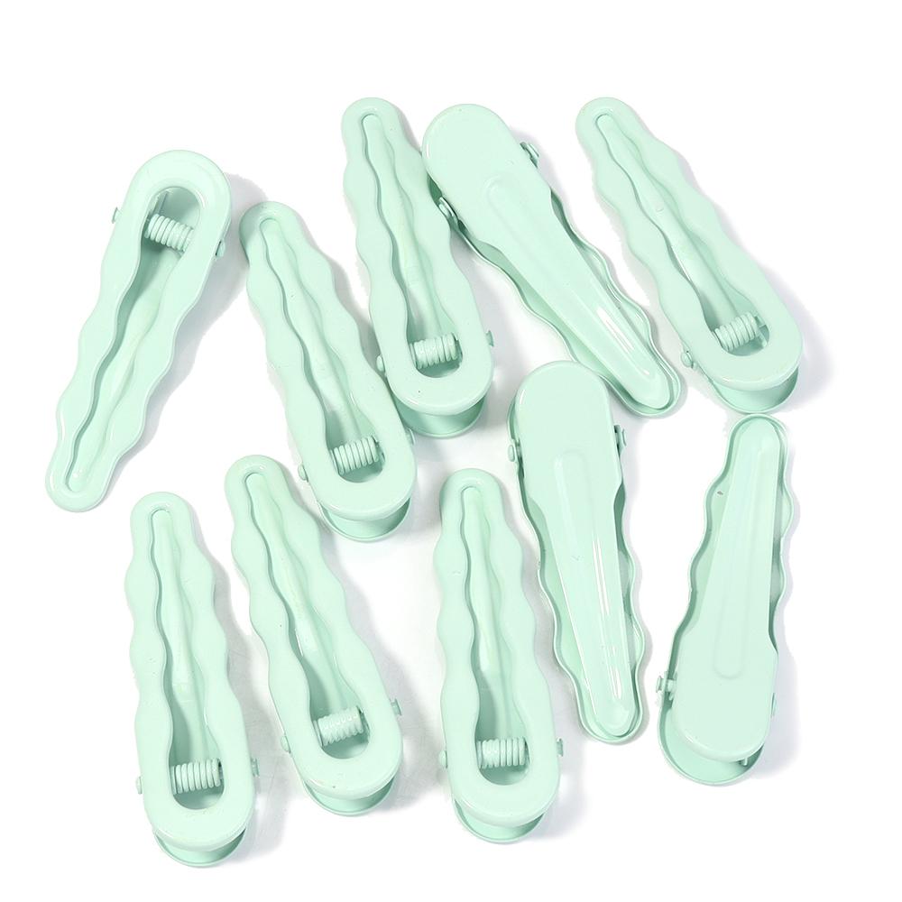 10pcs Metal Hairpins 5.8cm Candy Color Wave Hair Clip Hollow Barretttes For DIY Women Girls Fashion Hairpins Hair Accessories