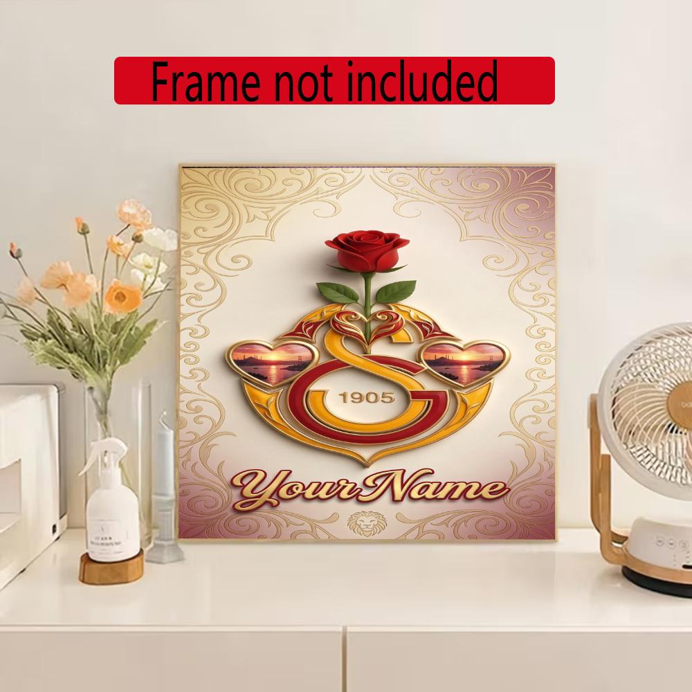 Galatasaray Customize Text Diamond Painting Round Diamond Mosaic Suitable For Beginners Diamond Painting Rhinestones Gift Frameless