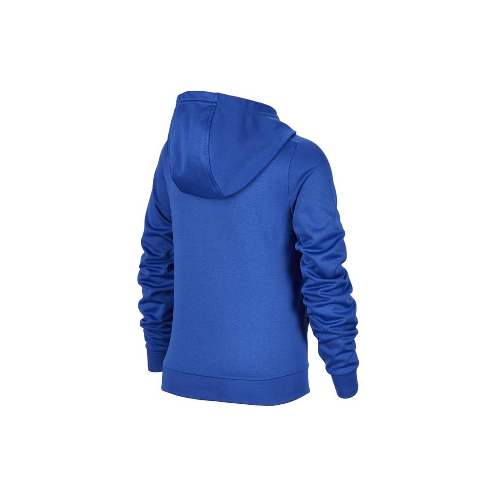 Nike Sweatshirt Multi Color Block Letter Print Hooded Casual Fleece Lined Game Royal Blue Kids' FJ6050-480