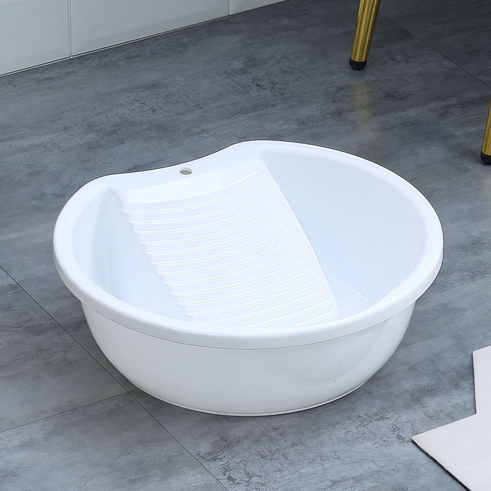Thickened Washboard Laundry Basin Plastic Laundry Tub  Hand Washing Clothes