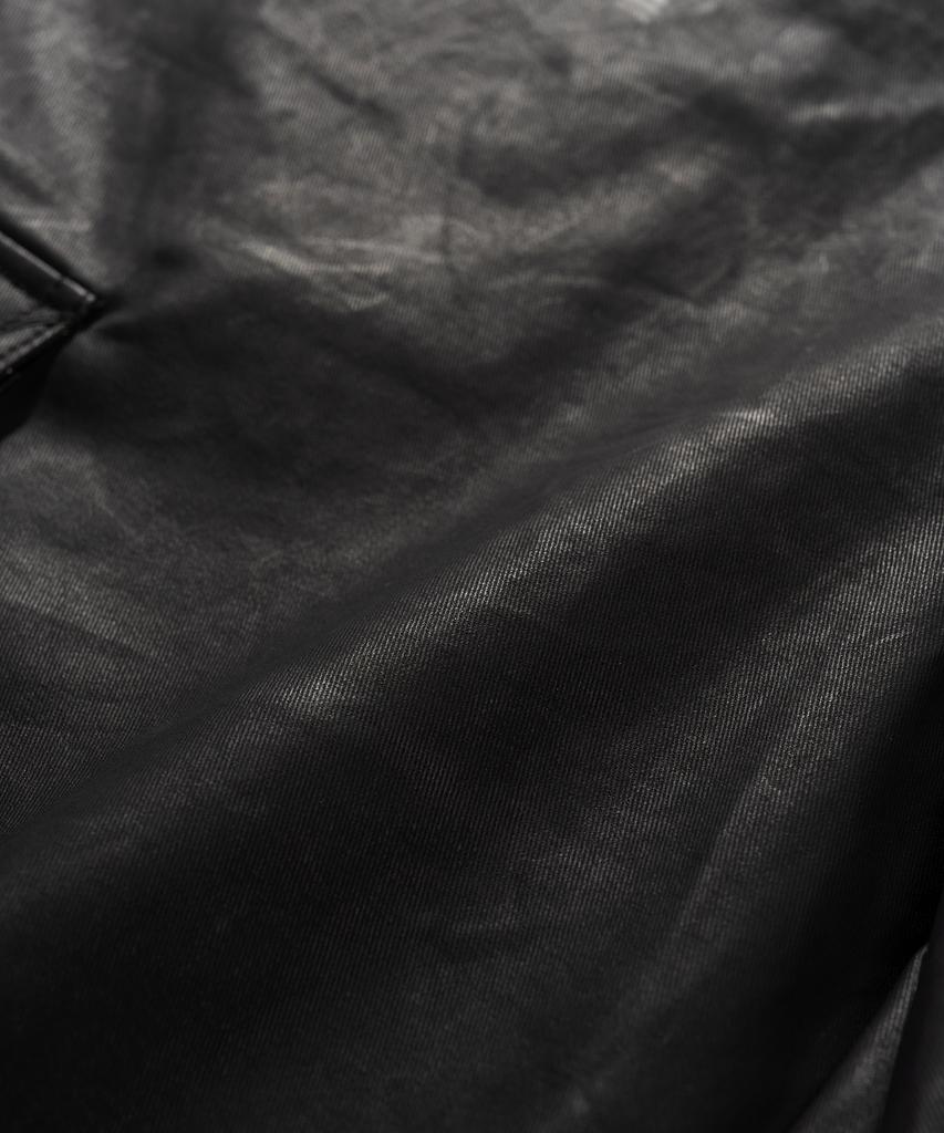 VASTIC Wide Cargo Coated Half Pants_Black