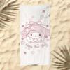 Cute Cartoon Kitten Printed Microfiber Beach Towel Quick Dry Soft Bath Towel For Kids Seaside Swimming