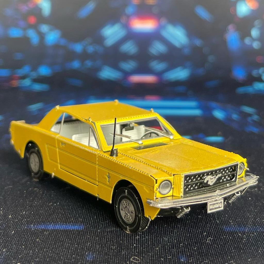 1965 Ford Mustang Sports Car All-Metal 3D DIY Model Puzzle - No Glue Required