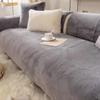 Plush Sofa Seat Cushion Winter Thickened Warm Sofa Cover L-shaped Anti Slip Dustproof Soft and Comfortable Sofa Towel