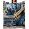 Bobcat forklift Throw Blanket Soft Big Nap Designers Hairys Blankets