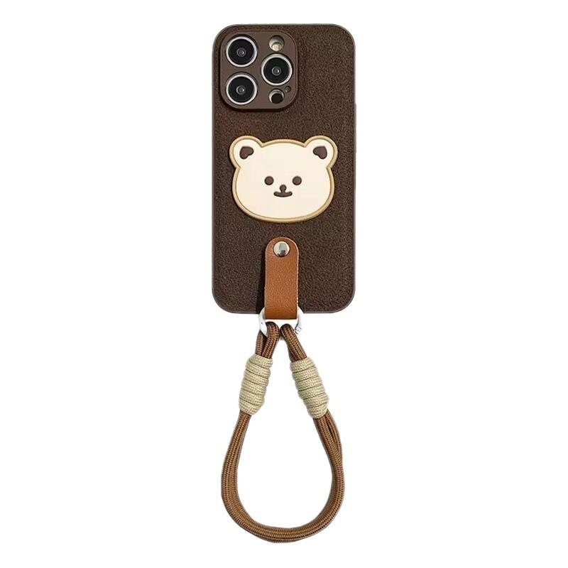 Applicable To IPhone15promax Mobile Phone Case Plush Bear Bracelet 13 Apple 16 Protective Case 14 Luxury