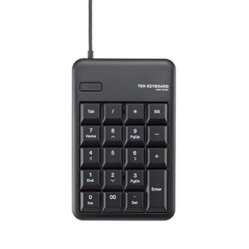 ELECOM Numeric Keypad Wired Membrane M Size with USB Port Highly Durable 10 Million Times Black TK-TCM012BK