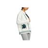 adidas Originals Varsity Style V-Neck Knit Cardigan Off White Collegiate Green Women HS9522