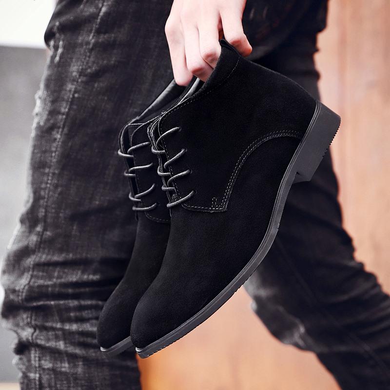 

Модные мужские ботинки класса люкс, мужские низкие кеды на шнуровке, удобные мужские мотоциклетные ботинки, универсальная мужская обувь для вождения 38 чёрный