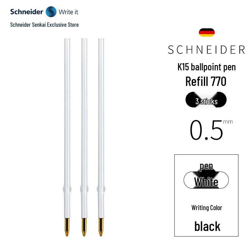 Schneider Wysokiej Jakości Długopis Kulkowy Wciskany - Gładki Niemiecki Import do Użytku Biurowego i do Podpisu